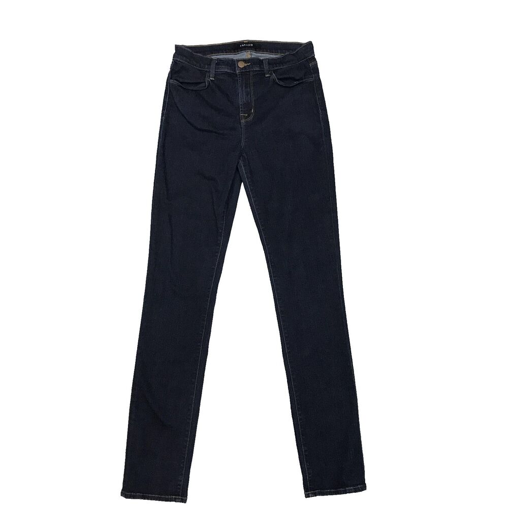 J Brand High Rise Starless Skinny Jeans Womens 27 Blue Dark Wash Stretch Denim